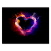 Canvas picture, digital art, heart, landscape format M0660