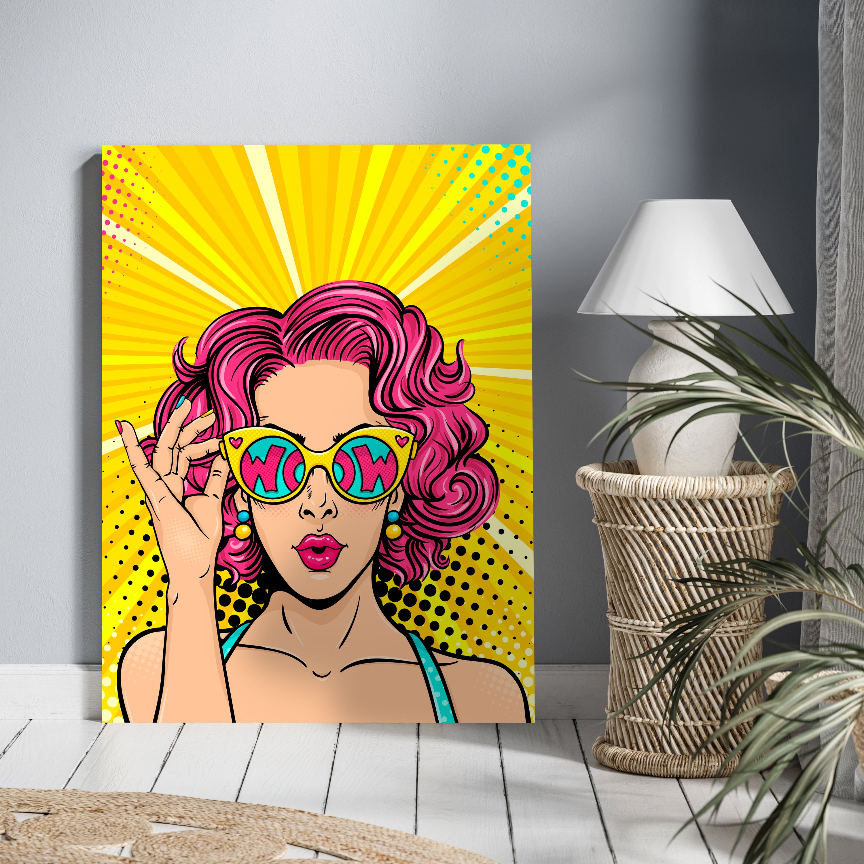 Leinwandbild Pop Art Stil, Frau, Hochformat M0663 kaufen - Bild 2