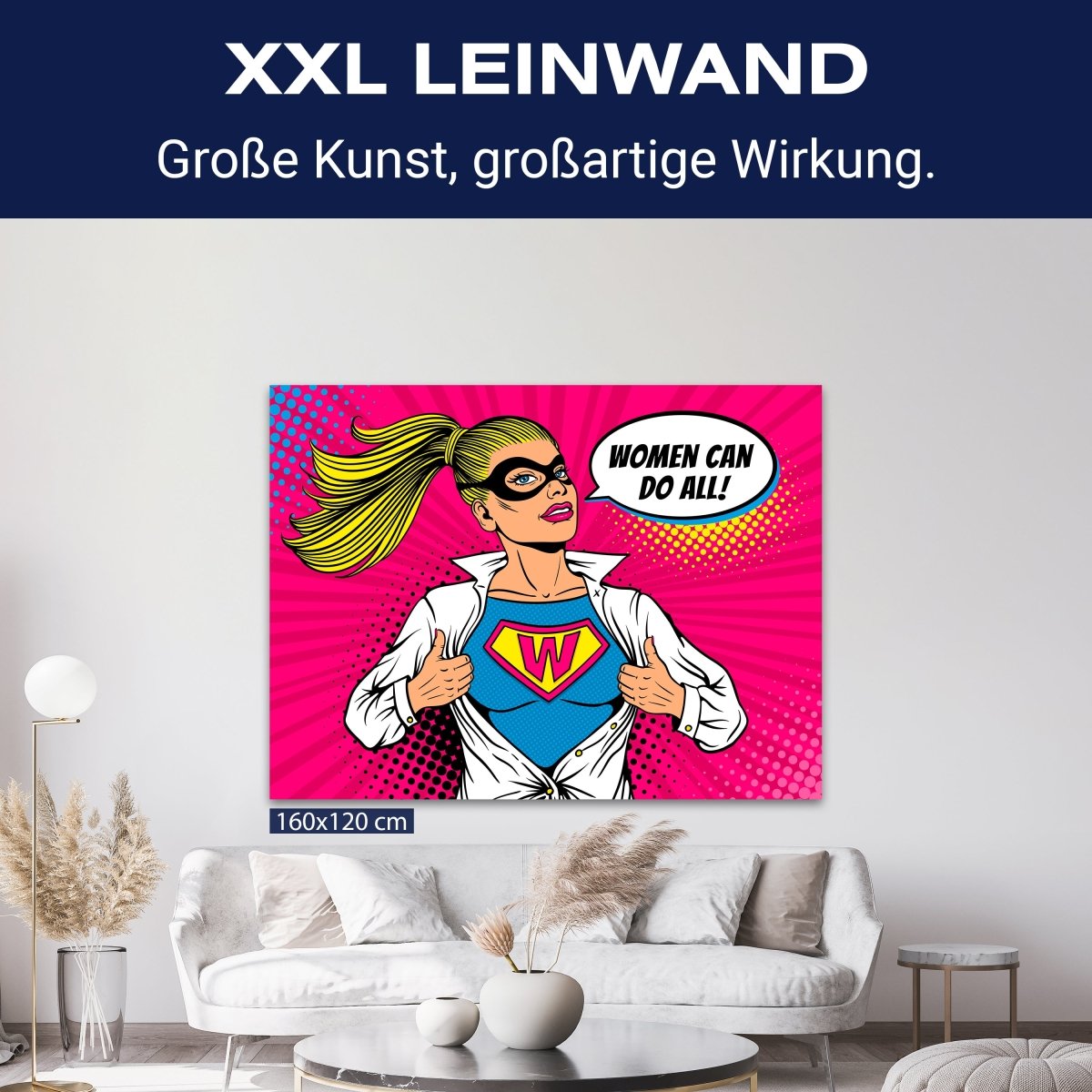 Leinwandbild Pop Art Stil, Frau, Hochformat M0664 kaufen - Bild 9