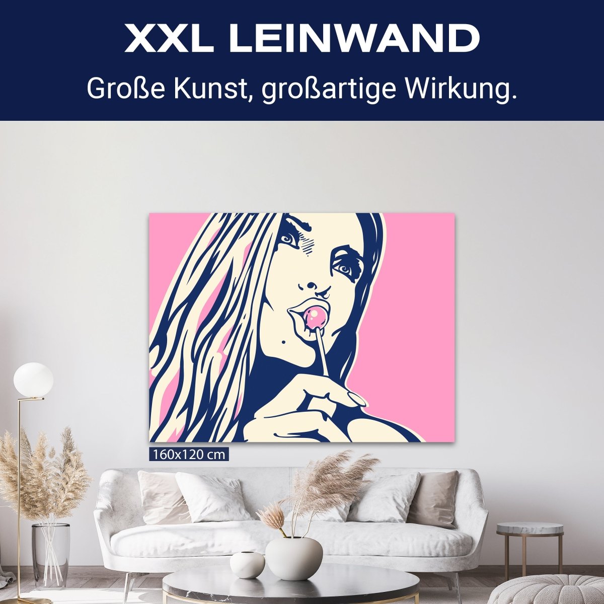 Leinwandbild Pop Art Stil, Frau, Querformat M0666 kaufen - Bild 9