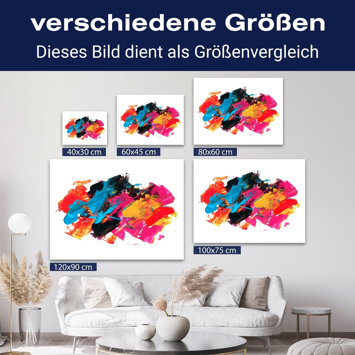 Leinwandbild Malerei, Abstrakt, Querformat M0677 kaufen - Bild 8