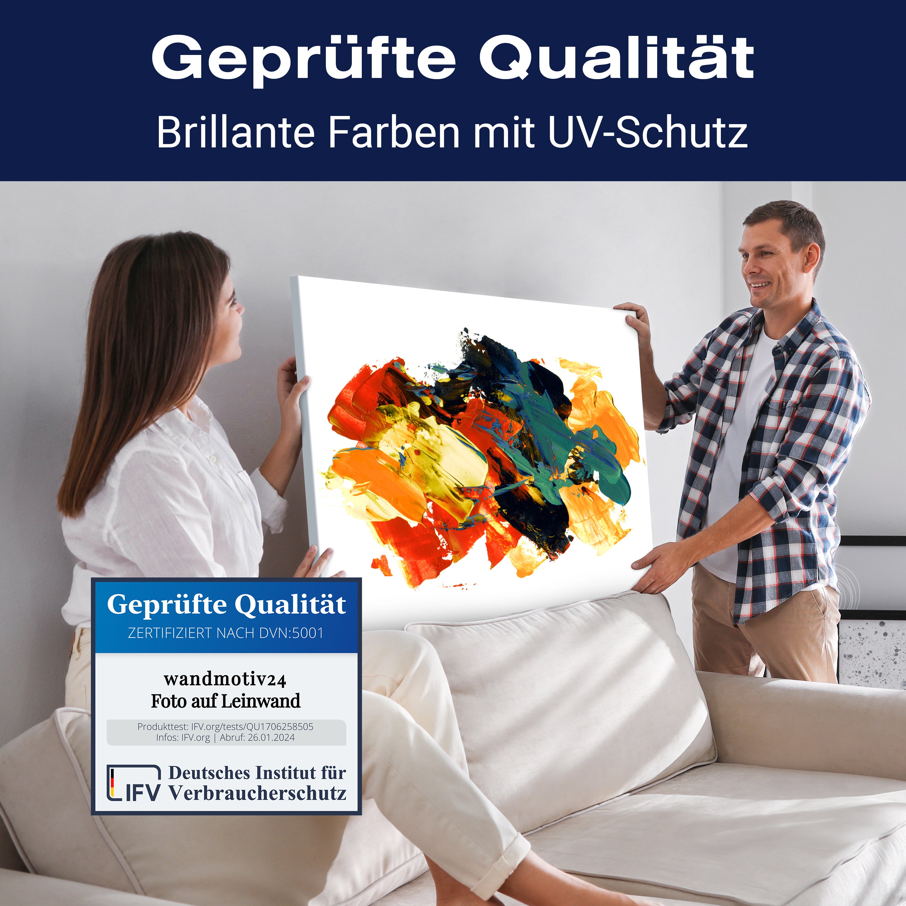 Leinwandbild Malerei, Abstrakt, Querformat M0678 kaufen - Bild 4