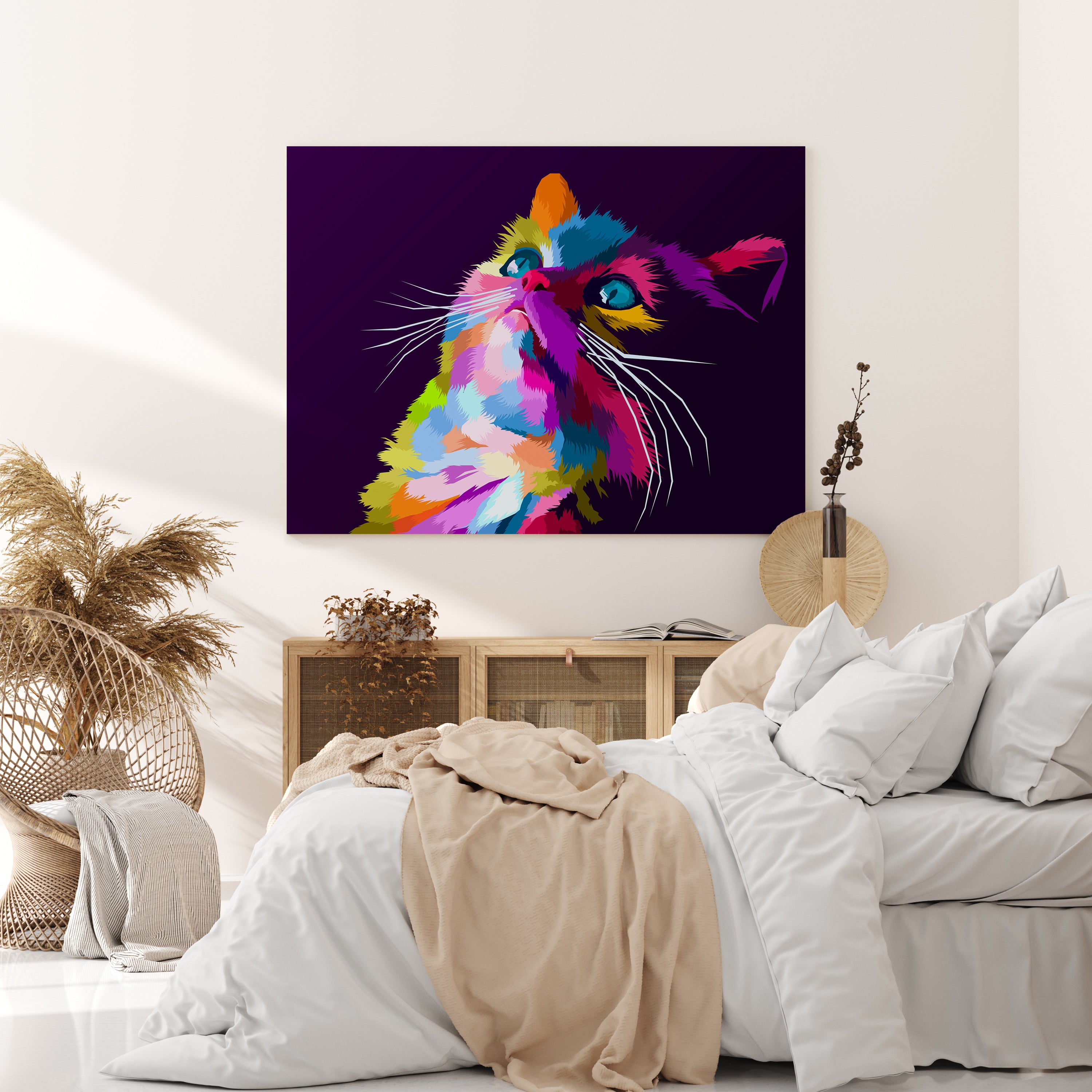 Leinwandbild Digital Art, Katze, Querformat M0680 kaufen - Bild 2
