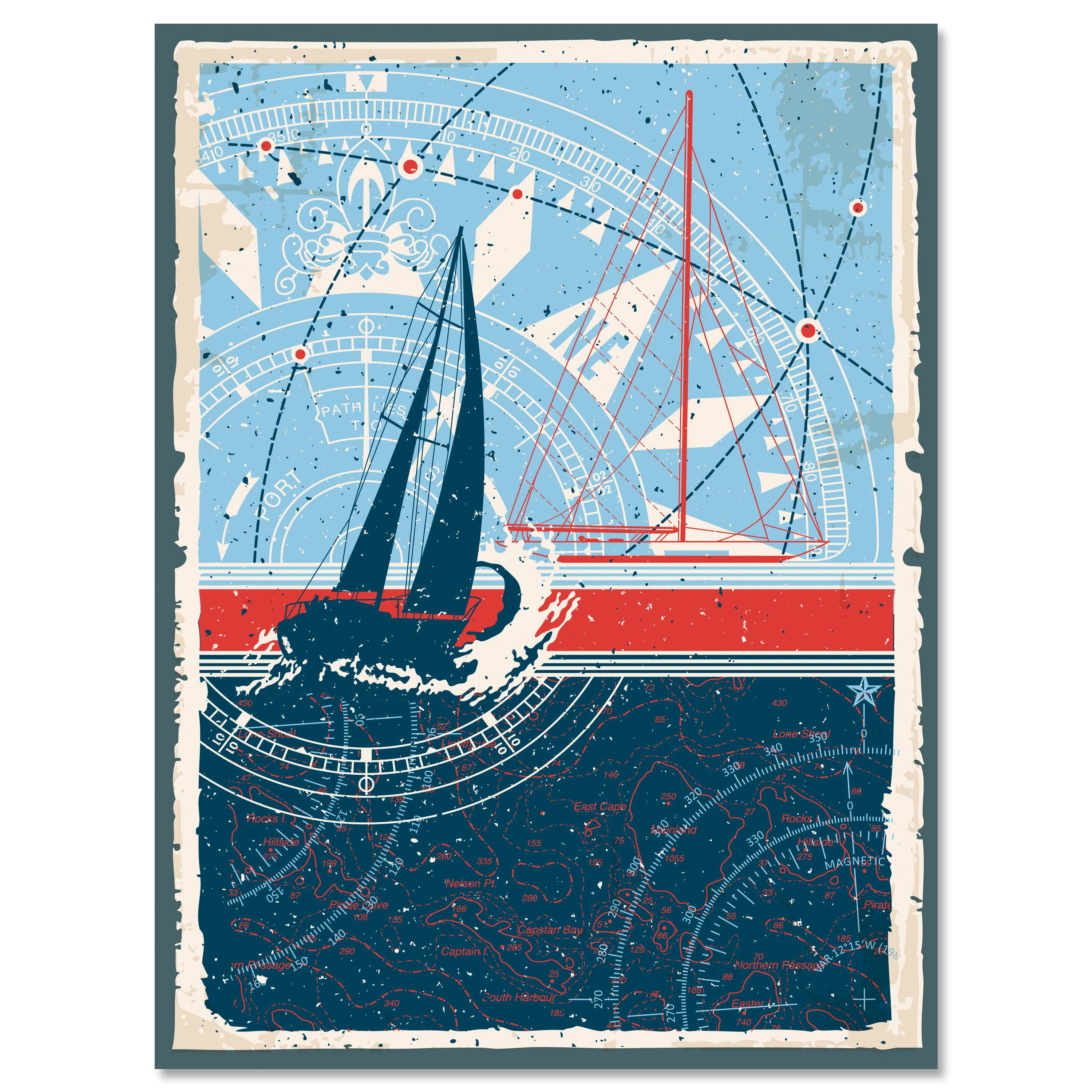 Leinwandbild Maritim, Segelschiff, Hochformat M0684 kaufen - Bild 1