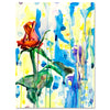 Canvas picture, painting, flowers, portrait format M0685