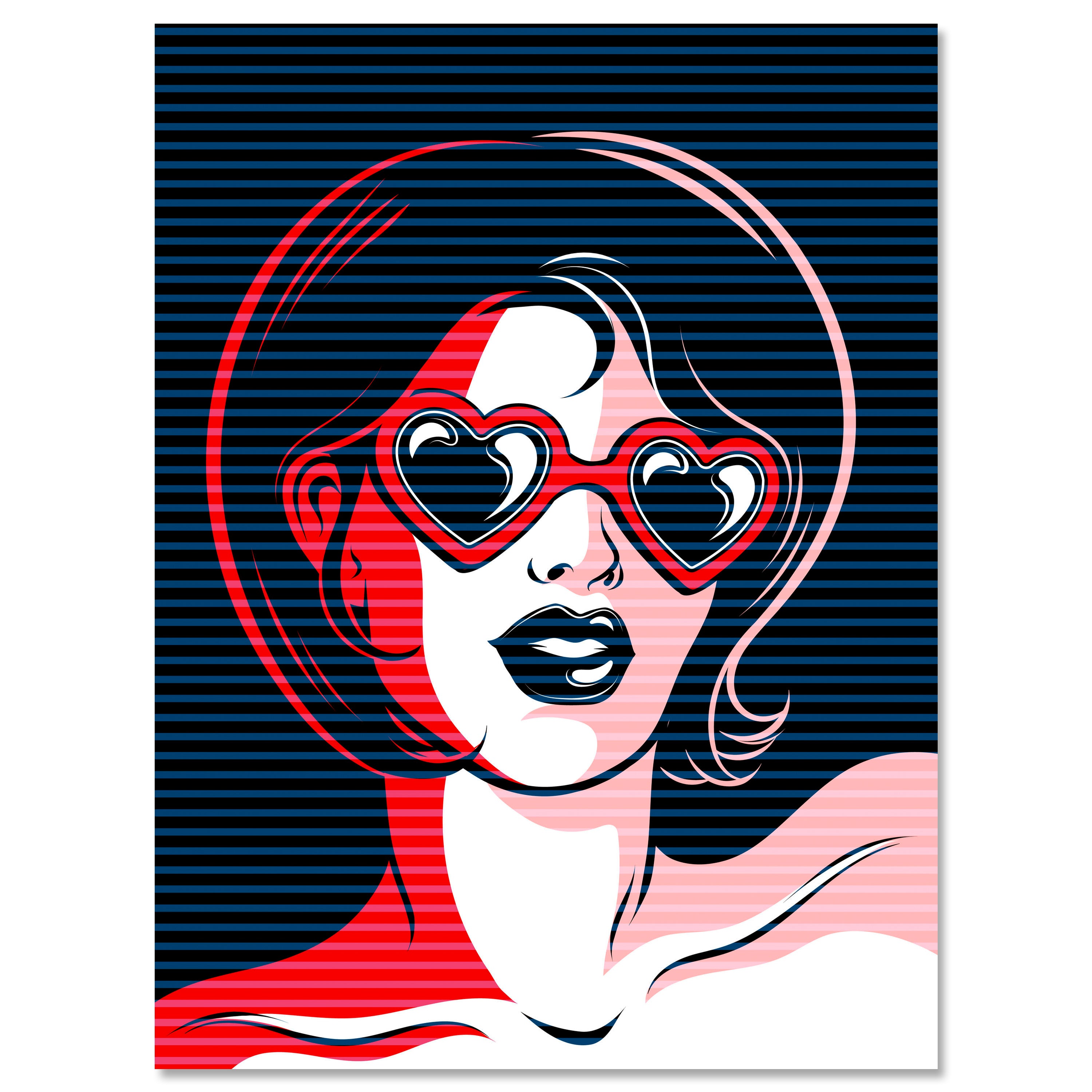Leinwandbild Pop Art, Frau, Hochformat M0689 kaufen - Bild 1
