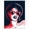 Canvas picture, pop art, woman, portrait format M0689