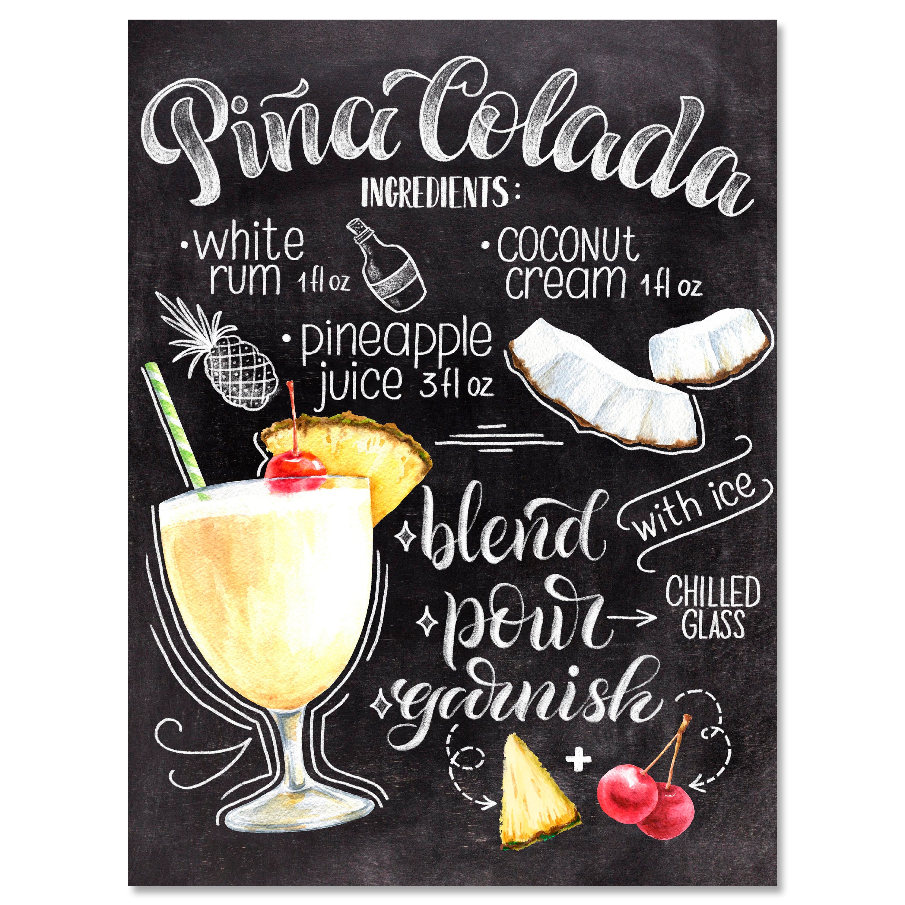 Leinwandbild Essen & Trinken, Pina Colada, Hochformat M0691 kaufen - Bild 1