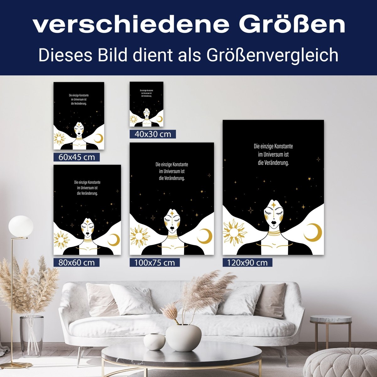 Leinwandbild Spruch, Die einzige Konstante, Hochformat M0701 kaufen - Bild 8