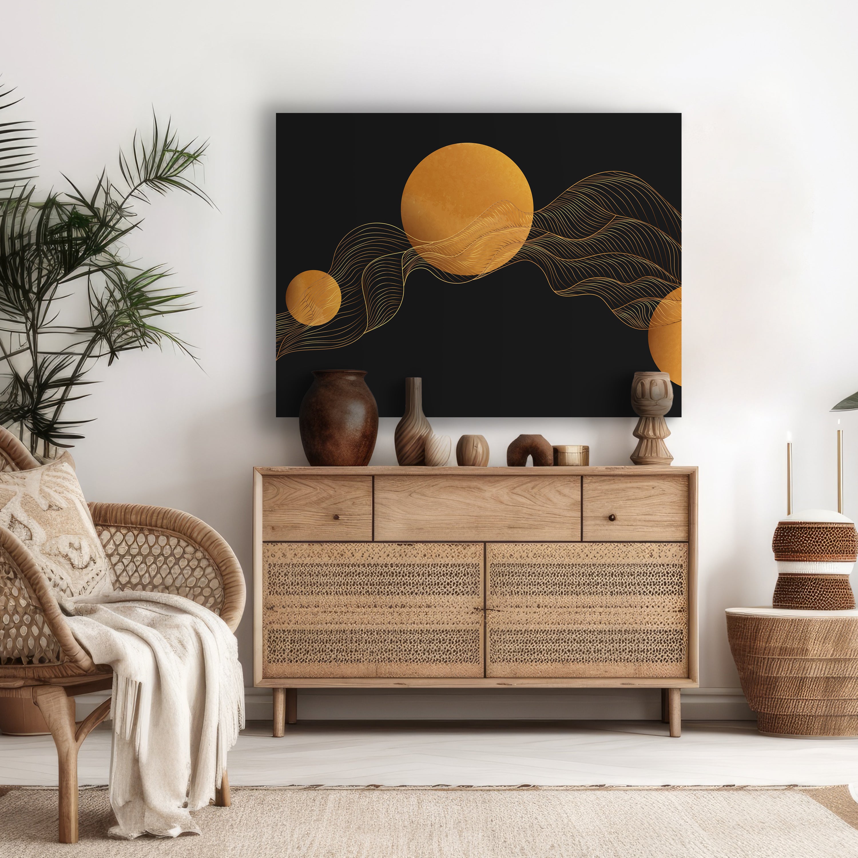 Leinwandbild Minimalismus, Mond, Abstrakt, Querformat M0702 kaufen - Bild 2