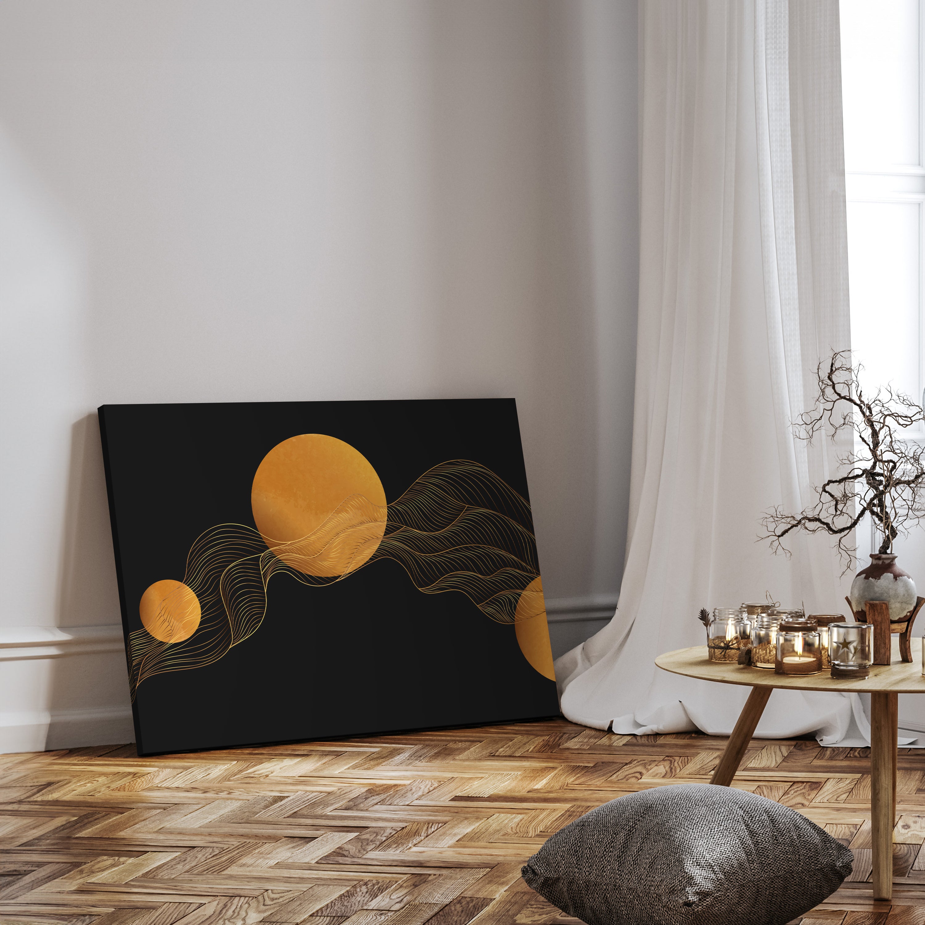 Leinwandbild Minimalismus, Mond, Abstrakt, Querformat M0702 kaufen - Bild 3