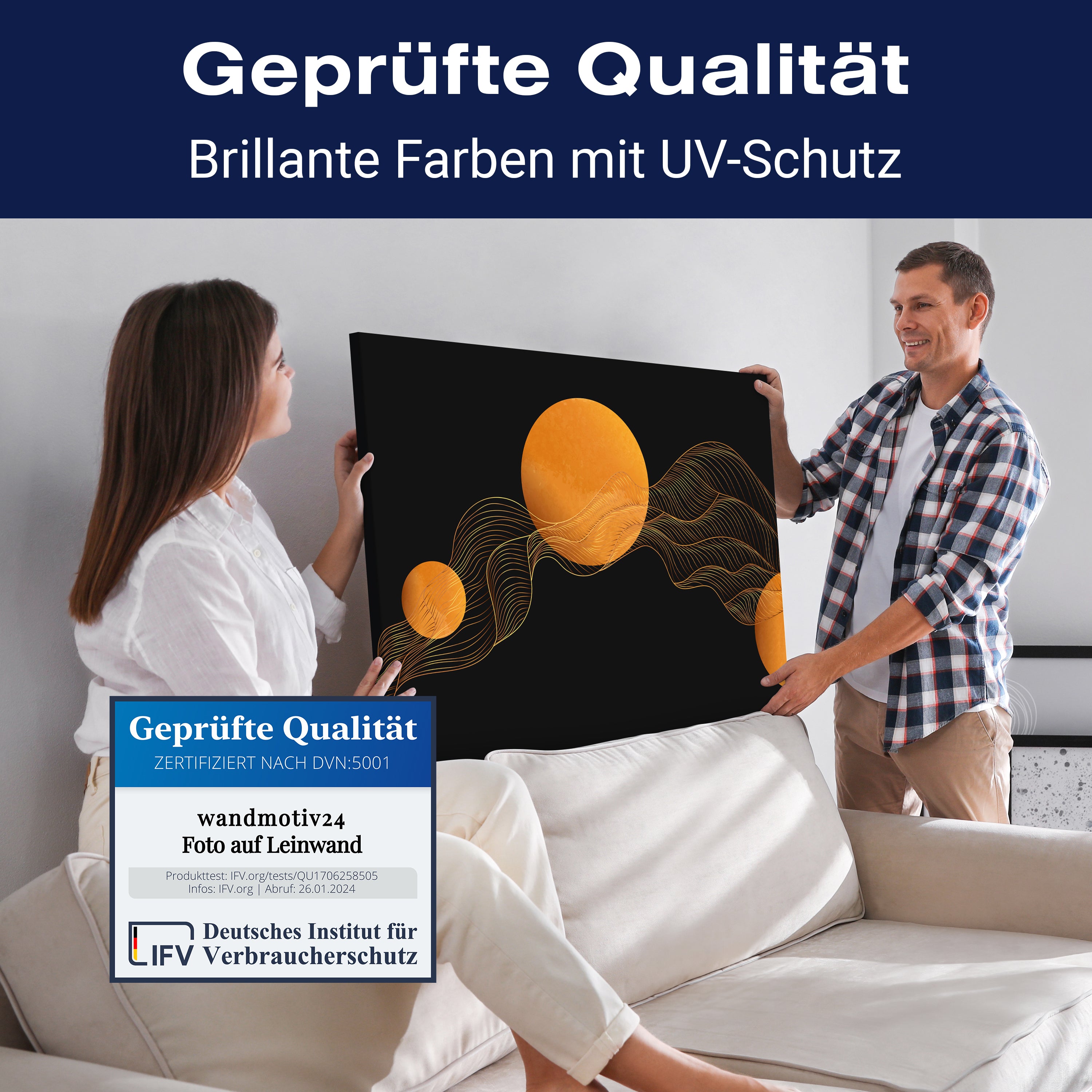 Leinwandbild Minimalismus, Mond, Abstrakt, Querformat M0702 kaufen - Bild 4