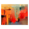 Canvas picture painting, abstract, landscape format M0705