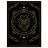 Canvas picture zodiac sign, lion, portrait format M0706