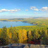 Crédence de cuisine Paysage d'automne avec montagnes et lac M0717