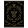 Canvas picture zodiac sign, Taurus, portrait format M0717