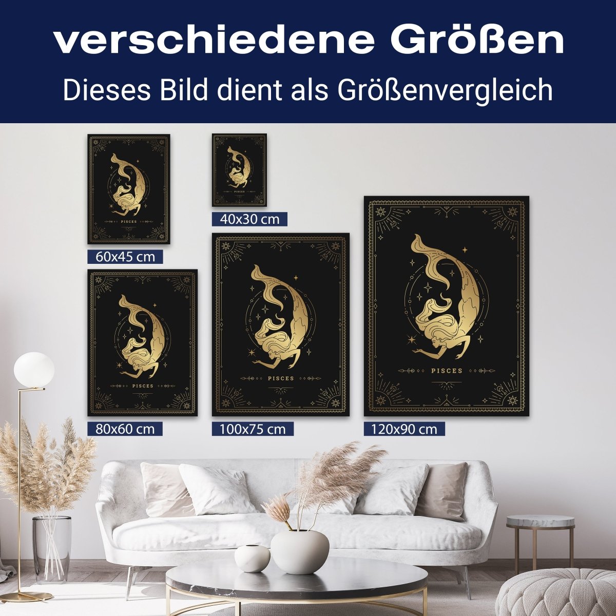 Leinwandbild Sternzeichen, Fische, Hochformat M0729 kaufen - Bild 8