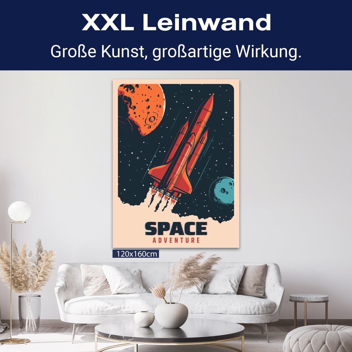 Leinwandbild Digital Art, Rakete, Weltall, Hochformat M0731 kaufen - Bild 9