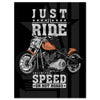 Canvas picture sport, saying, motorcycle, portrait format M0734