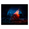 Canvas picture skull, fire, gothic, landscape format M0735
