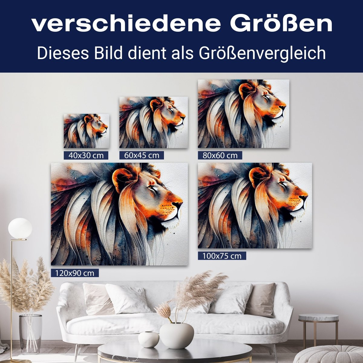 Leinwandbild Malerei, Löwe M0737 kaufen - Bild 8