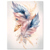 Canvas picture, painting, feathers, portrait format M0738