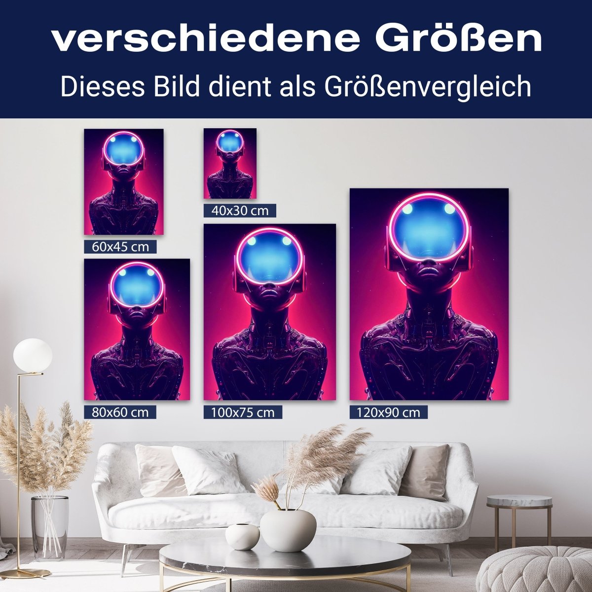 Leinwandbild Gaming, Roboter, Hochformat M0750 kaufen - Bild 8