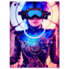 Canvas picture, gaming, robot girl, portrait format M0751