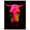 Canvas picture, vintage, bull skull, portrait format M0758