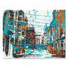 Canvas picture art and paintings, city abstract, landscape format M0763