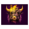 Canvas picture, digital art, Scottish Highland cattle, landscape format M0770