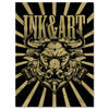 Leinwandbild Stier, Tattoomaschine, Hochformat M0781