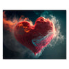 Canvas picture heart, clouds, landscape format M0785