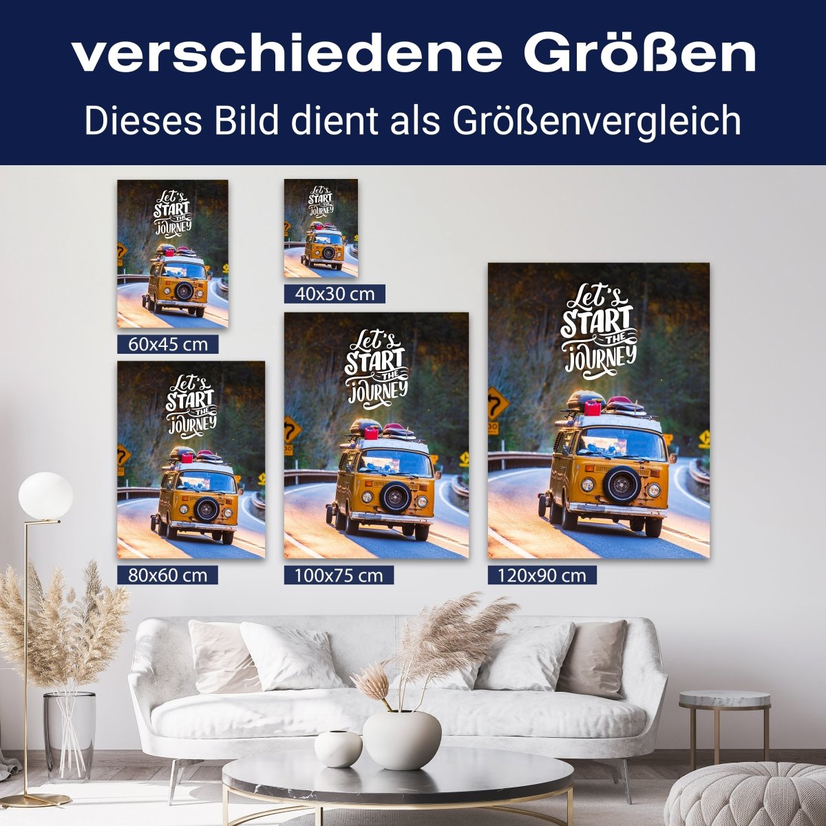 Leinwandbild Spruch Journey, Bus, Hochformat M0788 kaufen - Bild 8