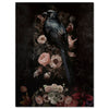 Leinwandbild Totenkopf, Rabe, Gothic, Hochformat M0791