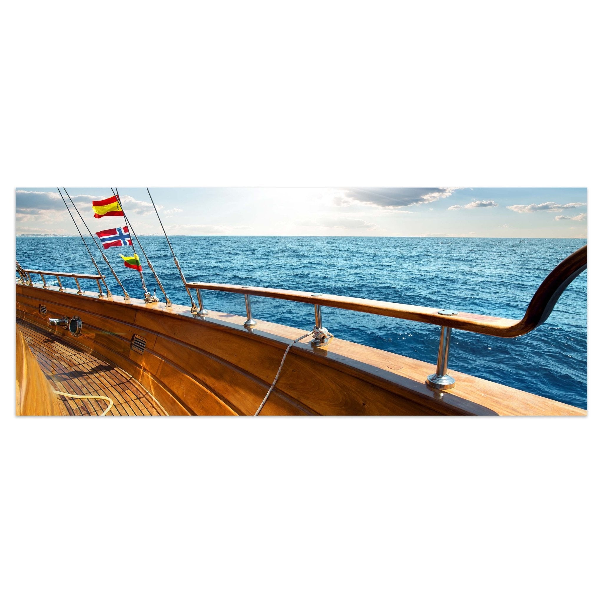 Leinwandbild Yacht im Meer an sonnigen Tag M0795 kaufen - Bild 1