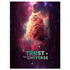 Canvas picture, cat, saying Trust Universe, portrait format M0806