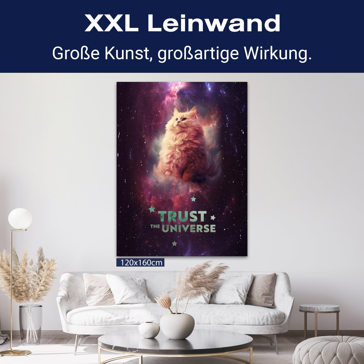 Leinwandbild Katze, Spruch, Weltall, Hochformat M0806 kaufen - Bild 9