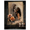 Canvas picture, astrology, tarot, skull, portrait format M0813