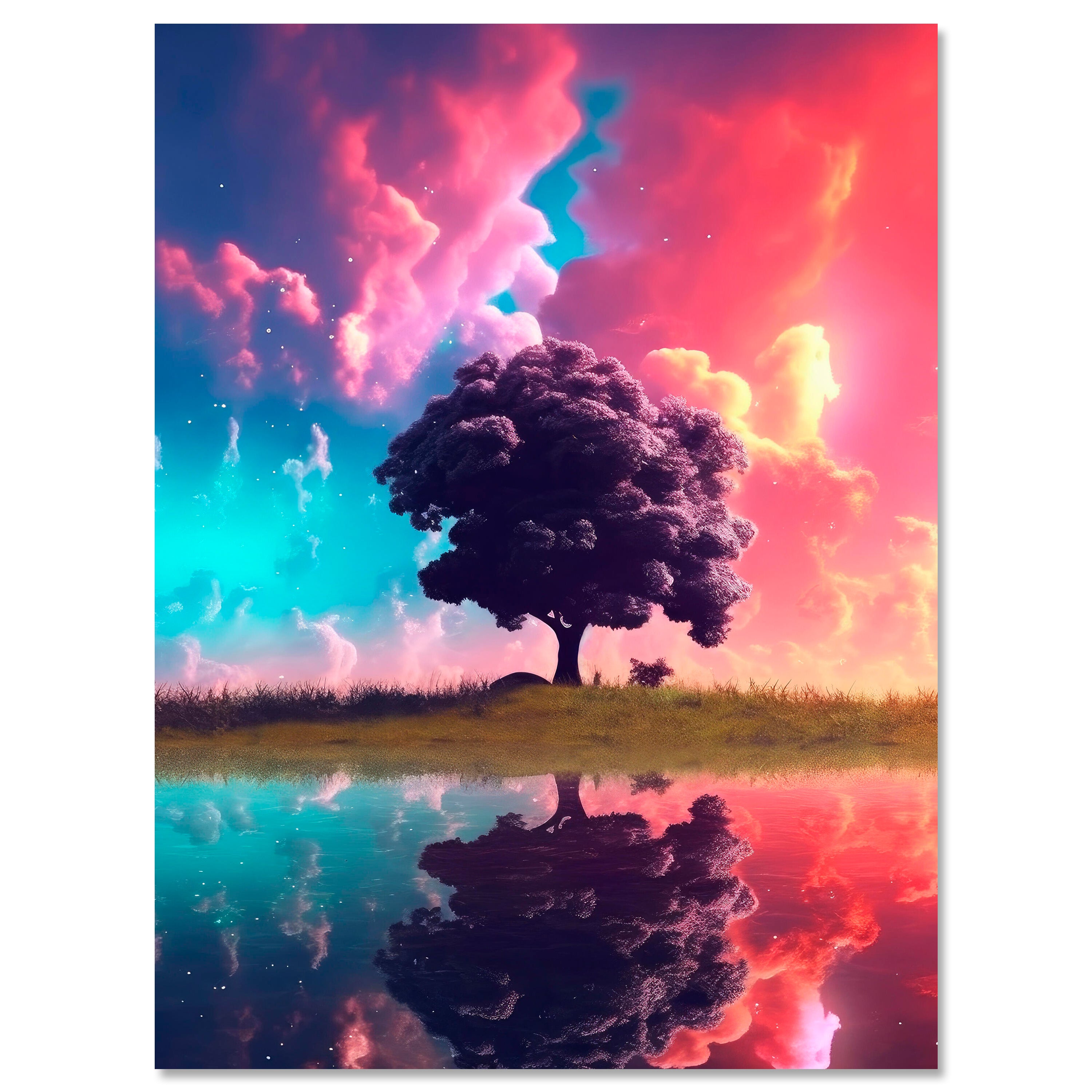 Leinwandbild Baum, Wolken, Hochformat M0816 kaufen - Bild 1