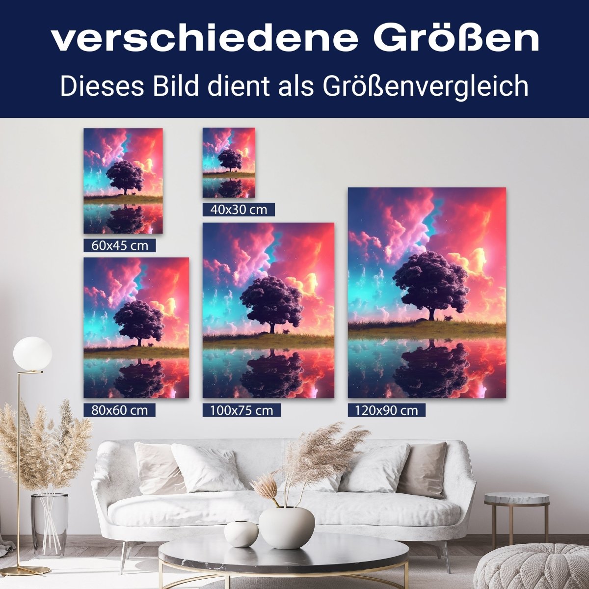 Leinwandbild Baum, Wolken, Hochformat M0816 kaufen - Bild 8