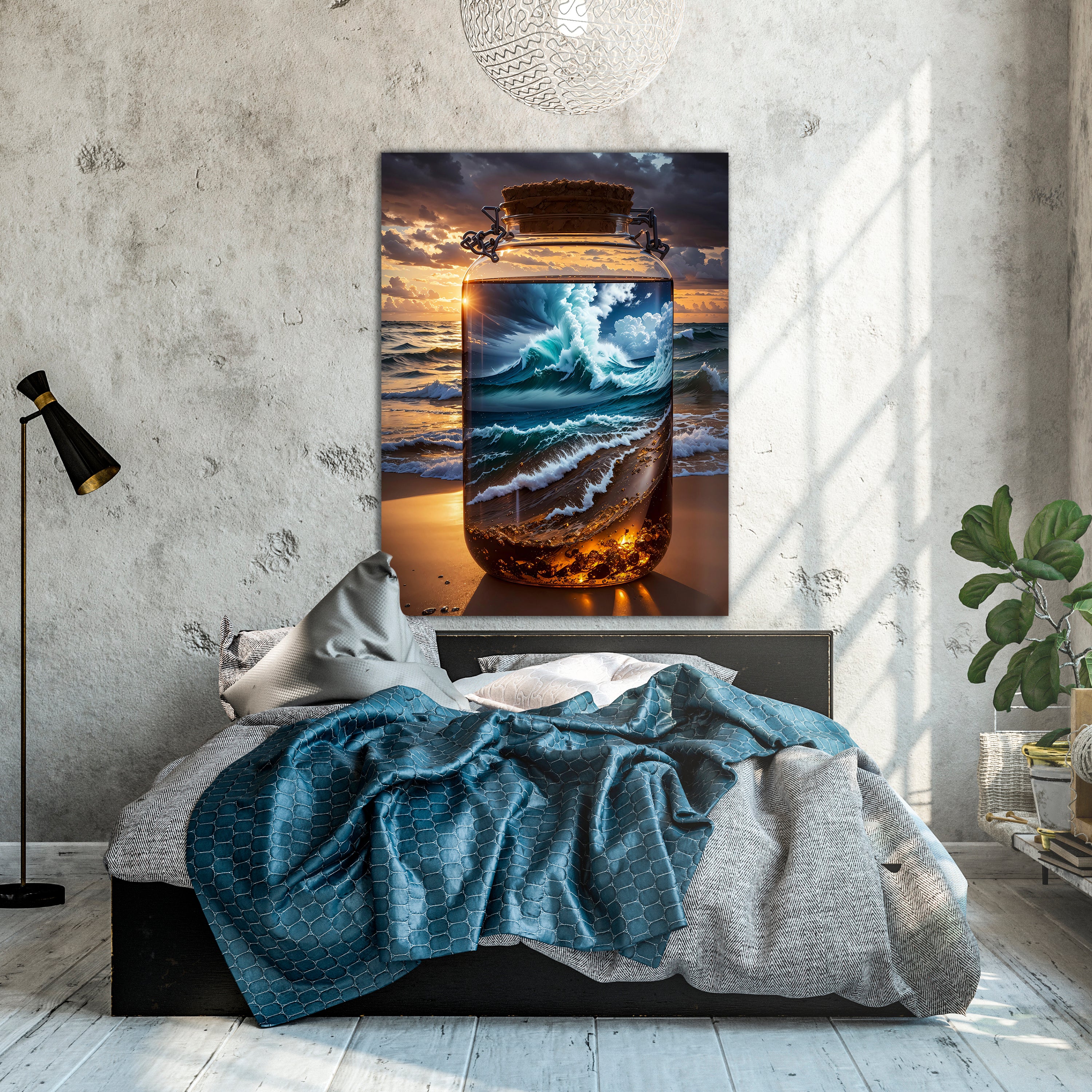 Leinwandbild Meer & Wasser, Flasche, Hochformat M0820 kaufen - Bild 2