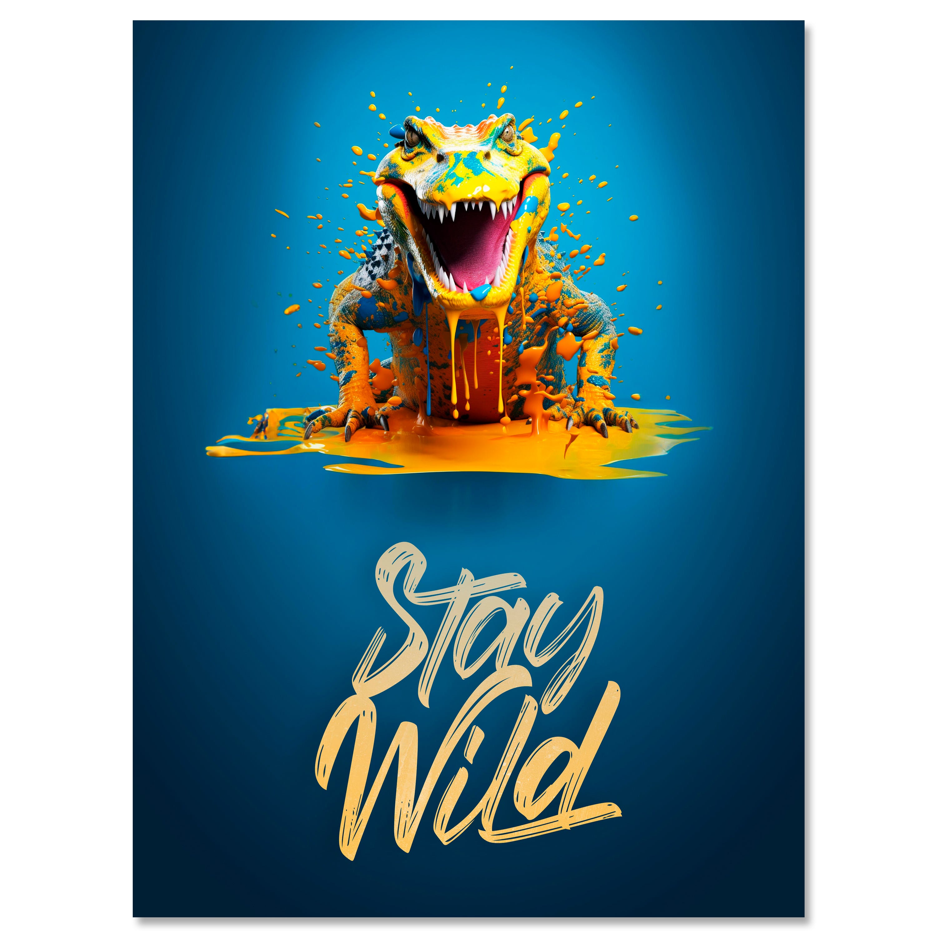 Leinwandbild Spruch Stay Wild, Krokodil M0826 kaufen - Bild 1