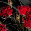 Kitchen splashback roses red black cloth silk M1078