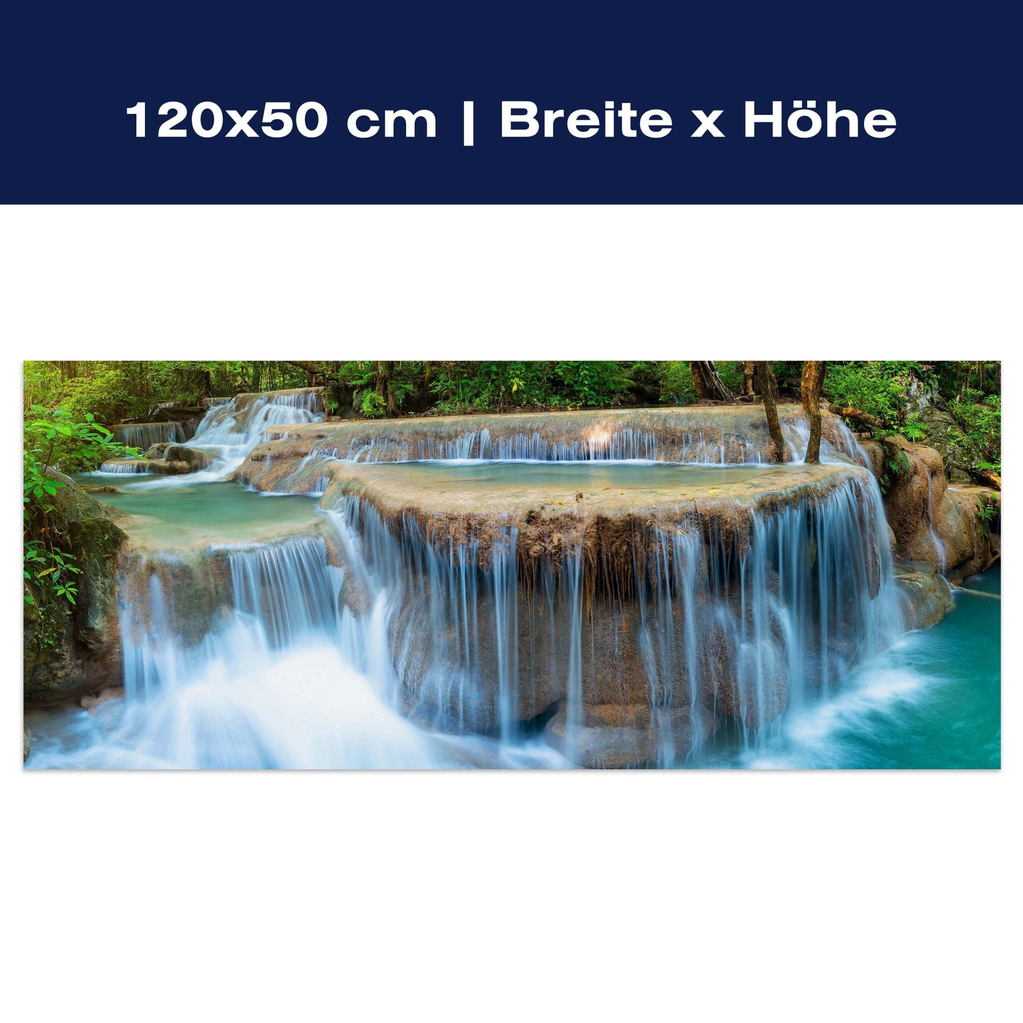 Leinwandbild Wasserfall im Dschungel, Urwald, Wasser M1080