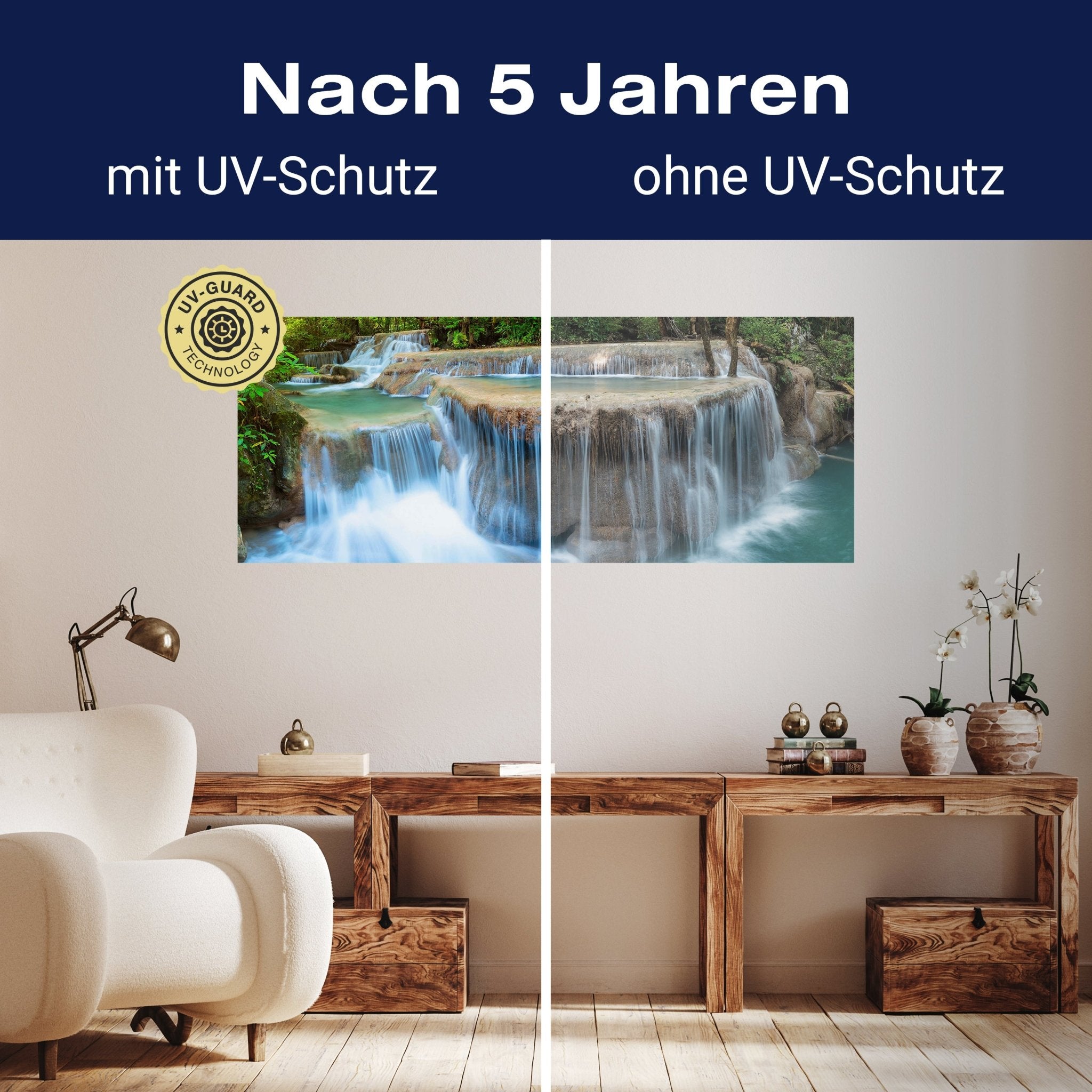 Leinwandbild Wasserfall im Dschungel, Urwald, Wasser M1080 kaufen - Bild 9