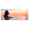 Canvas Print Lotus flower & stones in sunlight, Lake M1105