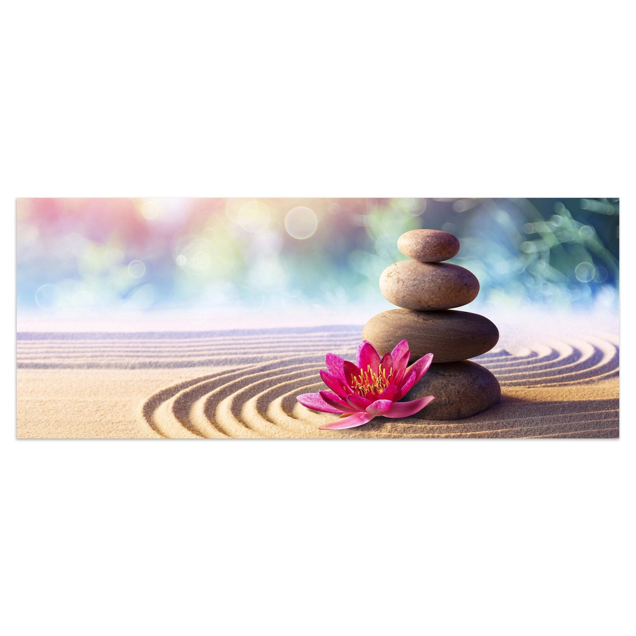 Leinwandbild Lotus, Steine, Sand, Kreise, Zen Garten M1107 kaufen - Bild 1