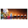 Leinwandbild Kerzen, Steine, Blüten, Wasser, Spa M1108