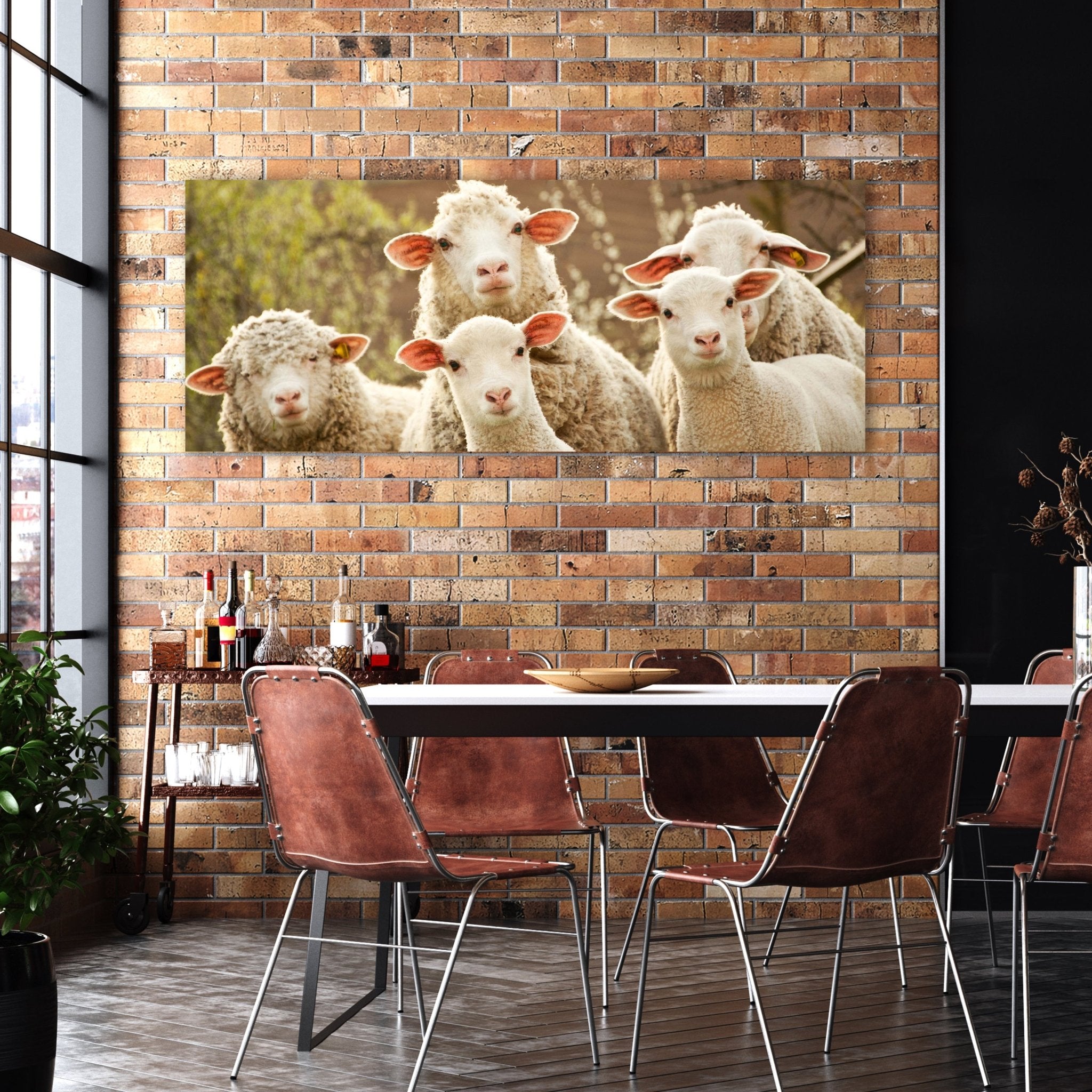 Leinwandbild Schaf, Tiere, Lämmer, Feld M1109 kaufen - Bild 2